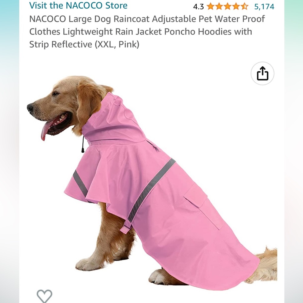 🩷 PINK DOGGIE RAINCOAT